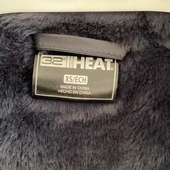 32 Heat NWT Ultra Light Down Women's Blue Jacket Coat Faux Fur Lining Puffer XS - Picture 5 of 7